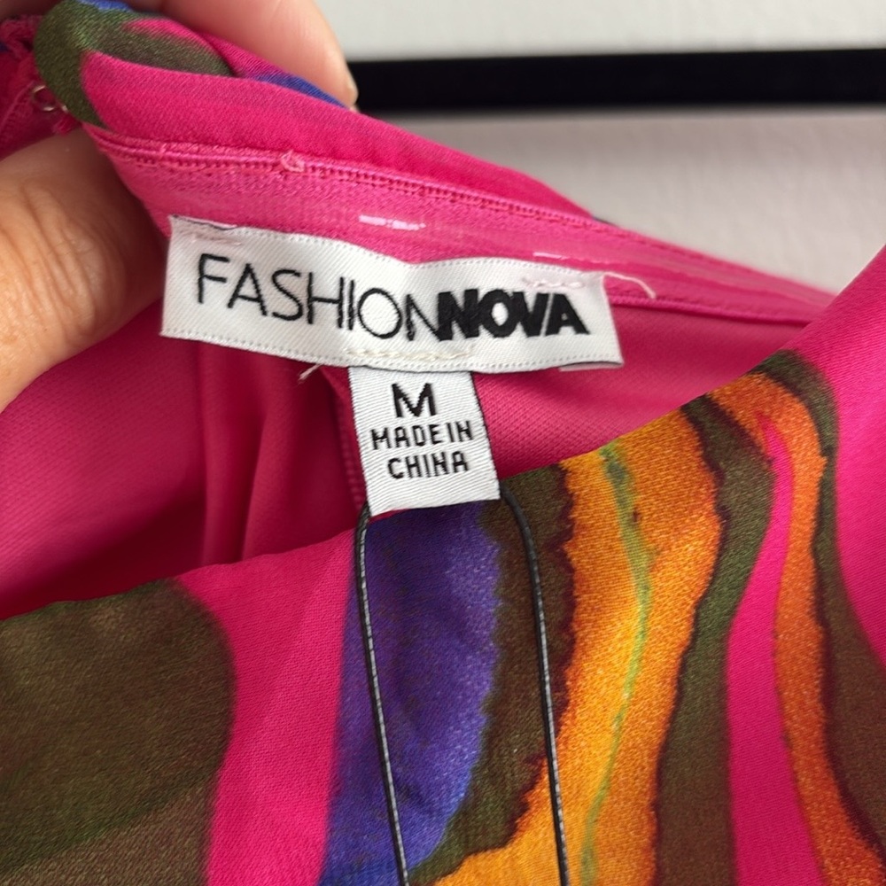 Fashion Nova Vibrant Multicolor Mini Dress - Picture 4 of 16